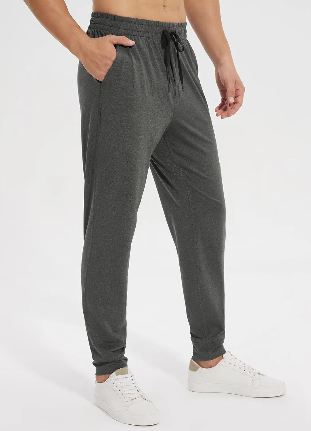 baleaf Men's Sweatpants with Zipper Pockets Ultral Soft Tapered Joggers Comfy Athletic Pants Running Workout