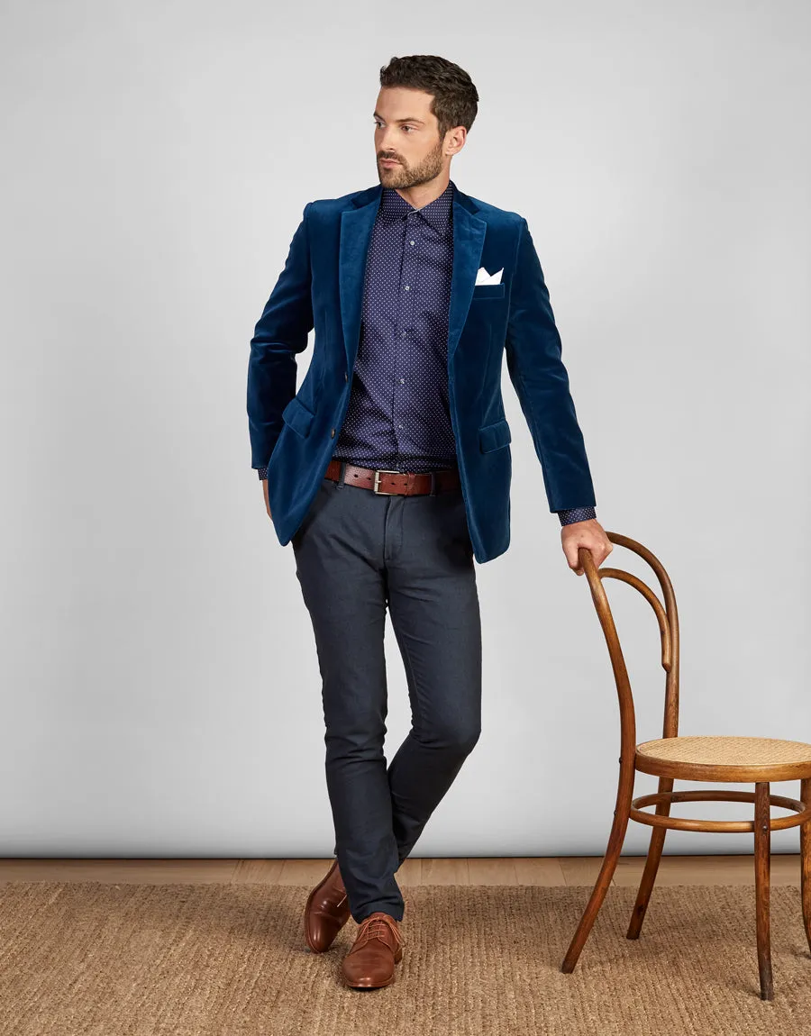 Barbican Navy & White Dot Shirt