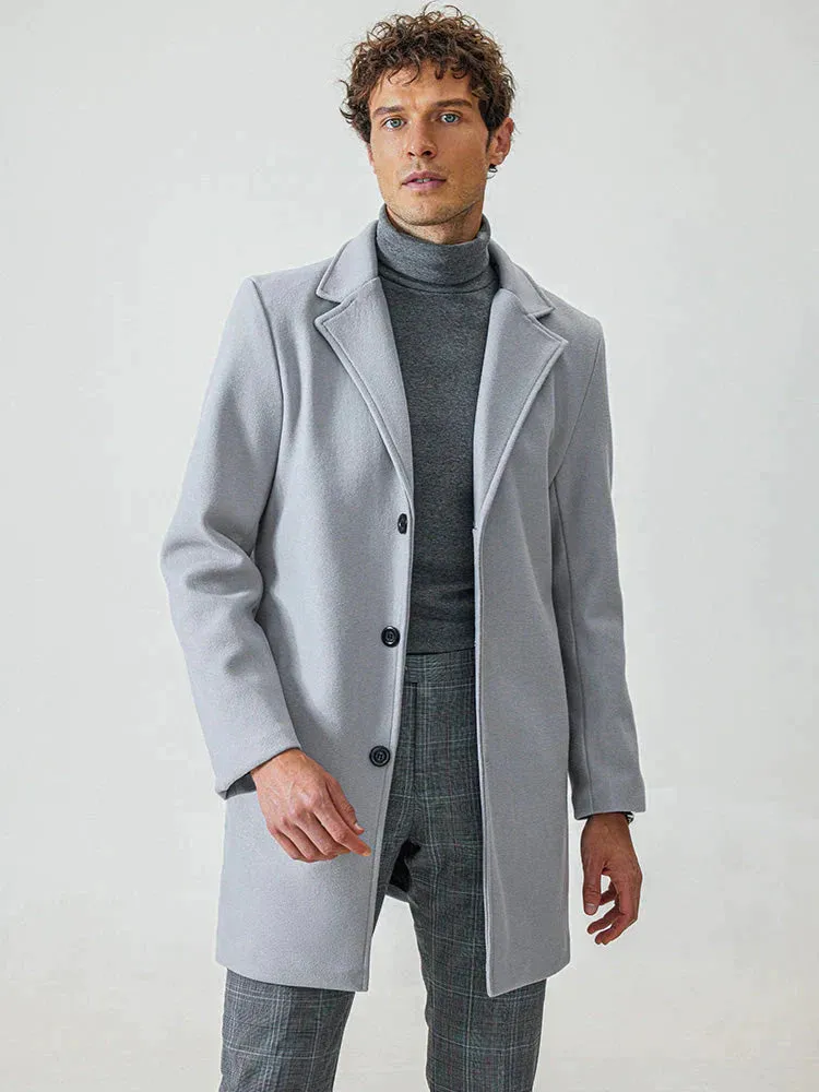 Coofandy Casual Lapel Woolen Coat