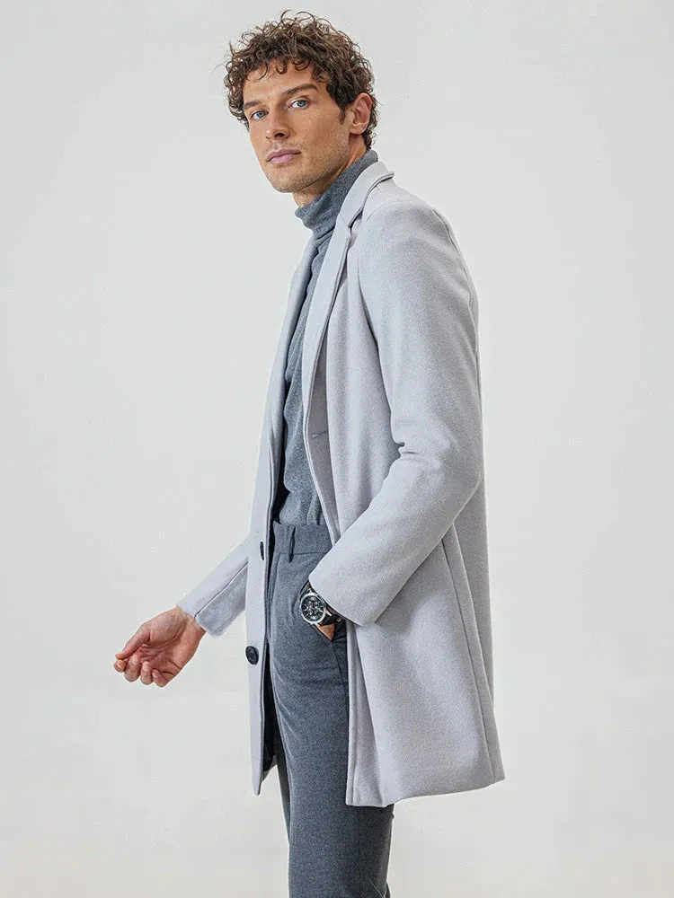 Coofandy Casual Lapel Woolen Coat