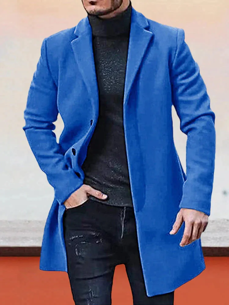 Coofandy Casual Lapel Woolen Coat