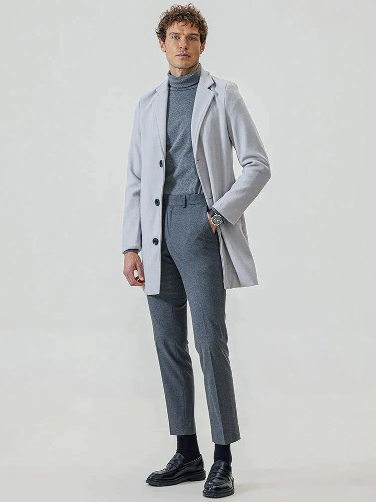 Coofandy Casual Lapel Woolen Coat