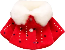 Faux Fur Coat Newborn Infant Baby Girl Jacket Cape Cloak Poncho 0-3 Years