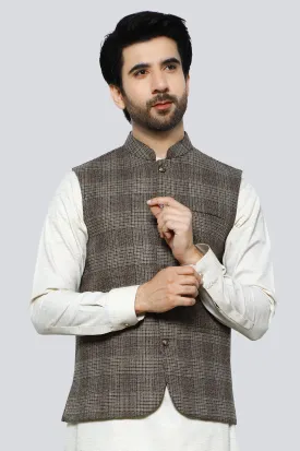 Fawn Woolen Premium Waistcoat