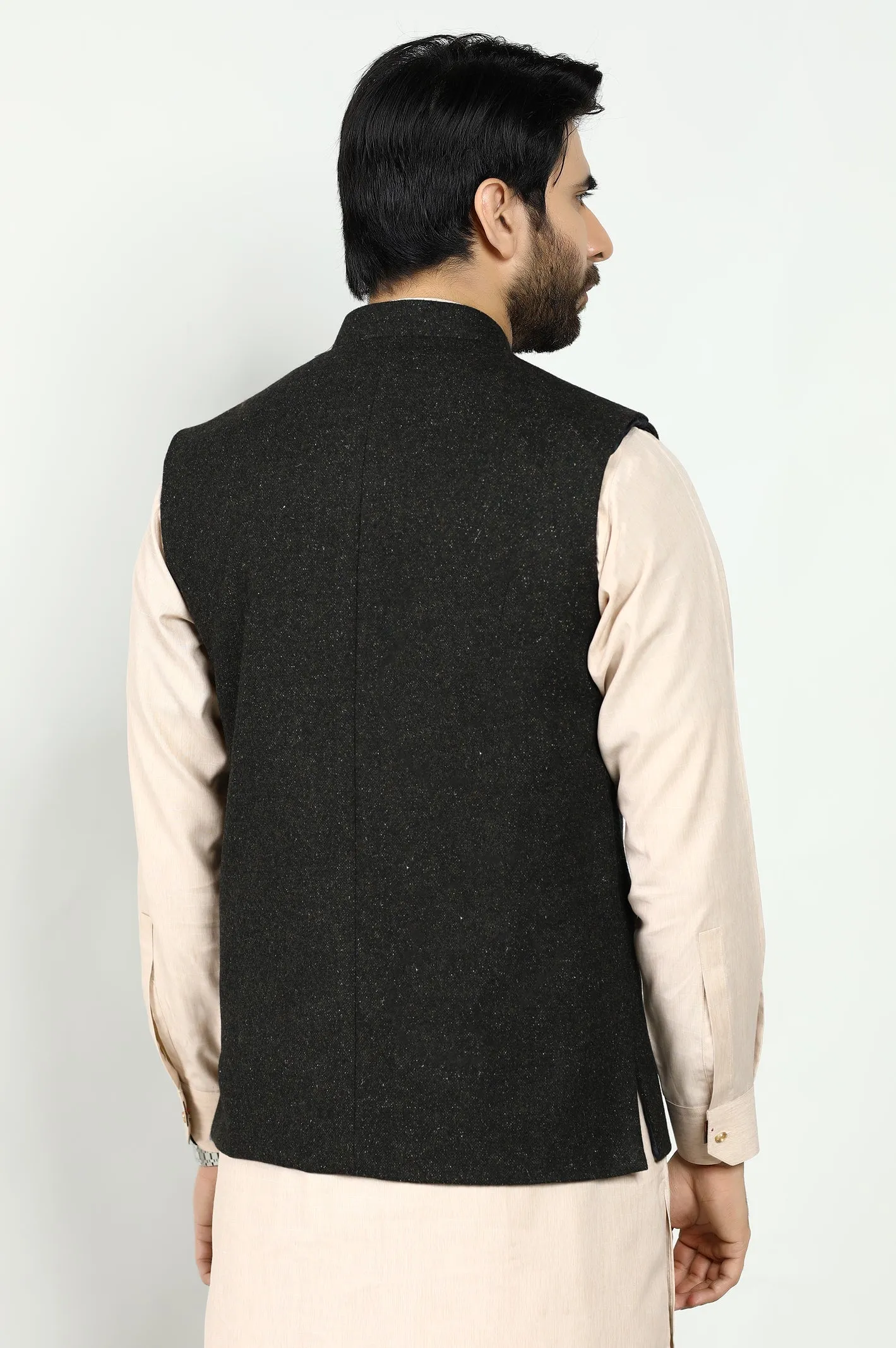 Green Woolen Premium Waistcoat