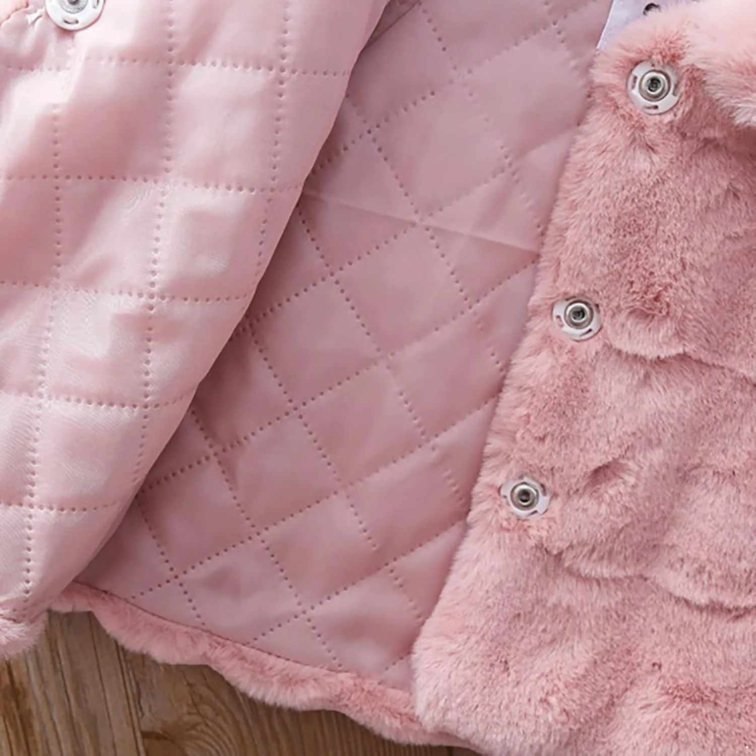 iiniim Toddler Baby Girls Faux Fur Coat Cloak Jacket Dress Cover Cape Poncho for Wedding Birthday Winter Warm Outerwear