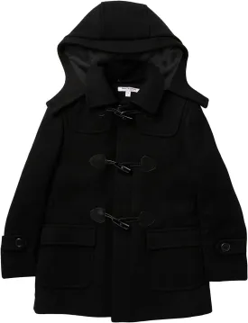 Isaac Mizrahi Boy's 2-20 Solid Wool Toggle Coat with Removable Hood - Colors