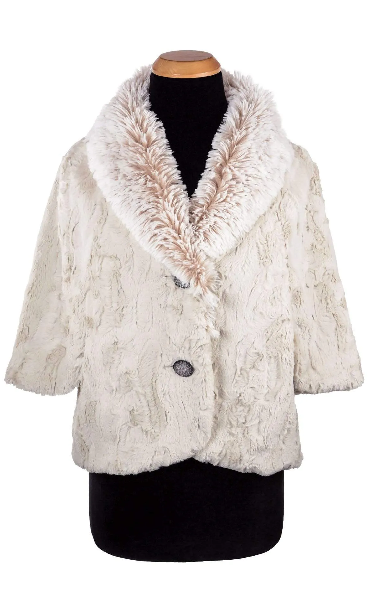 Opera Cape - Cuddly Faux Fur in Sand (Limited Availability)