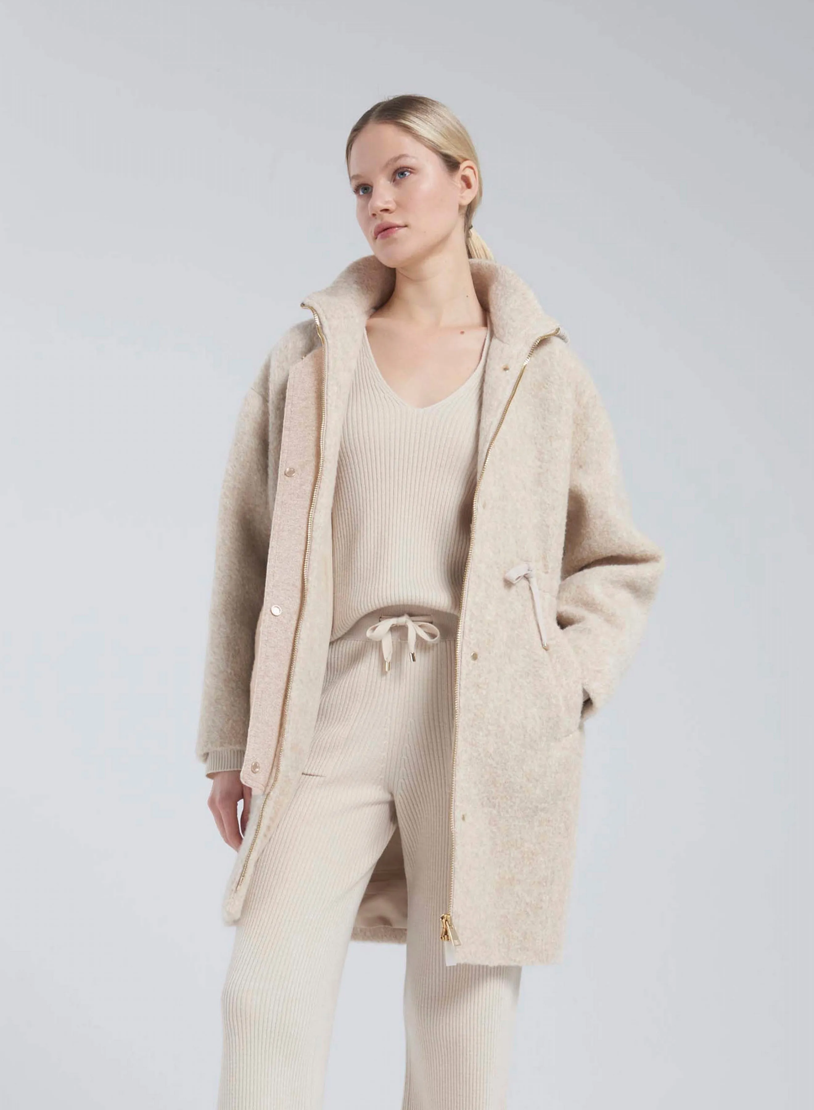 PARKA IN ALPACA E LANA