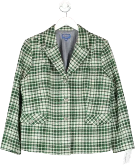 pendleton woolen mill Green Virgin Wool Single Breasted Blazer UK S