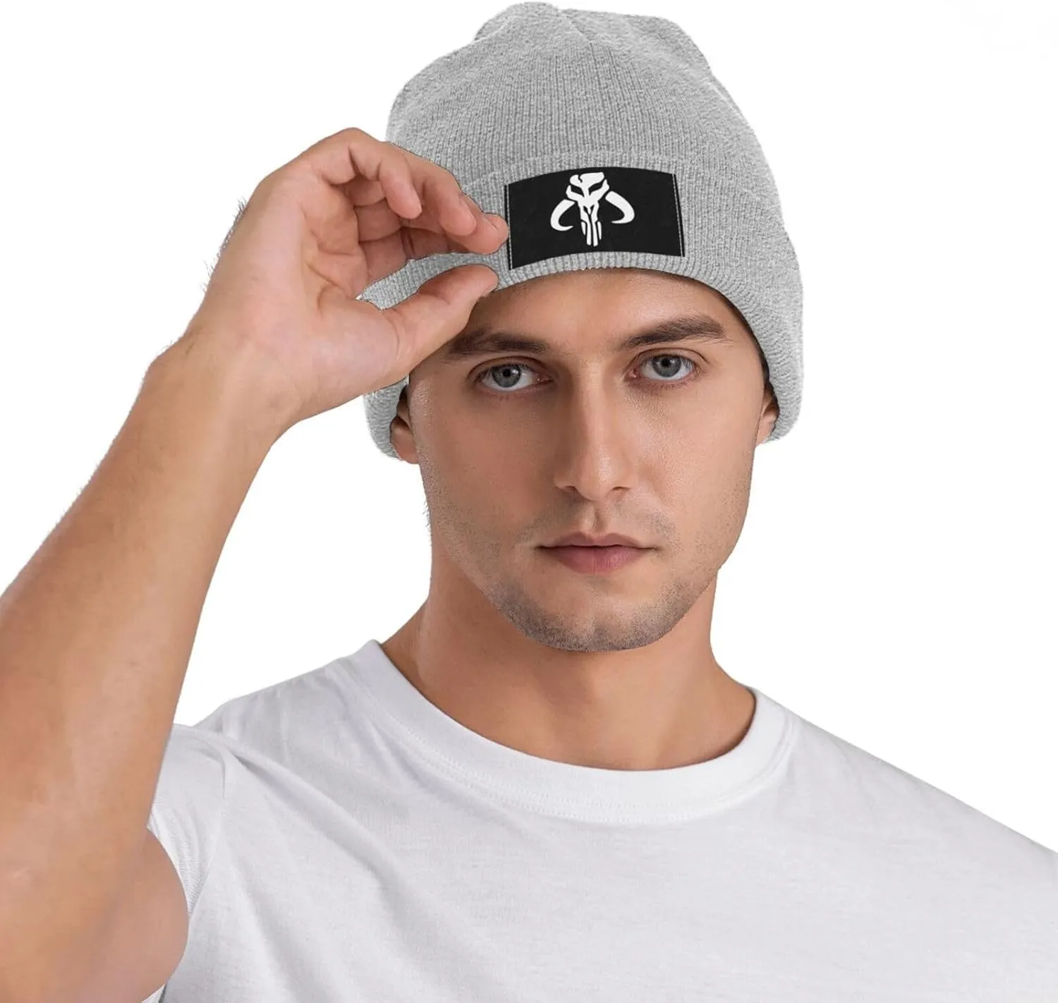 Transparent_Mythosaur Skull Mandalorian Knitted Hat Woolen Hat Warm Fashion Outdoors Knit Cap Unisex