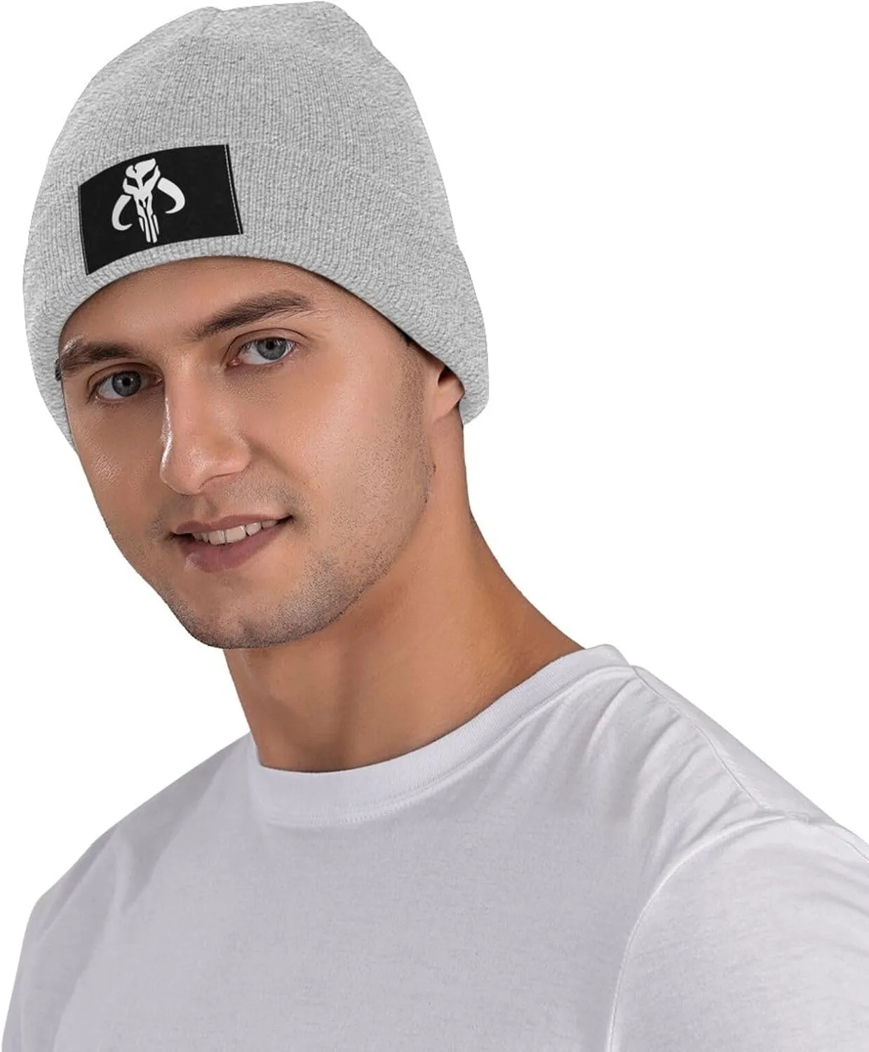 Transparent_Mythosaur Skull Mandalorian Knitted Hat Woolen Hat Warm Fashion Outdoors Knit Cap Unisex