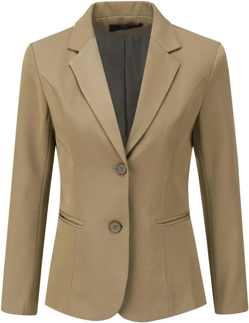 YYNUDA Women's Business Suit Set Lady 2 Piece Blazer and Jacket Two Button Solid Slim Fit for Office Work Pantsuit